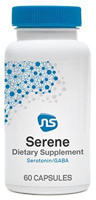 NeuroScience Serene - Mood Support + Sleep Aid with 100mg 5-HTP, Vitamin B6, Folate + Calcium - Non-Drowsy + Non-Groggy Serotonin Support Supplement for Sleep-Wake Function (60 Capsules)