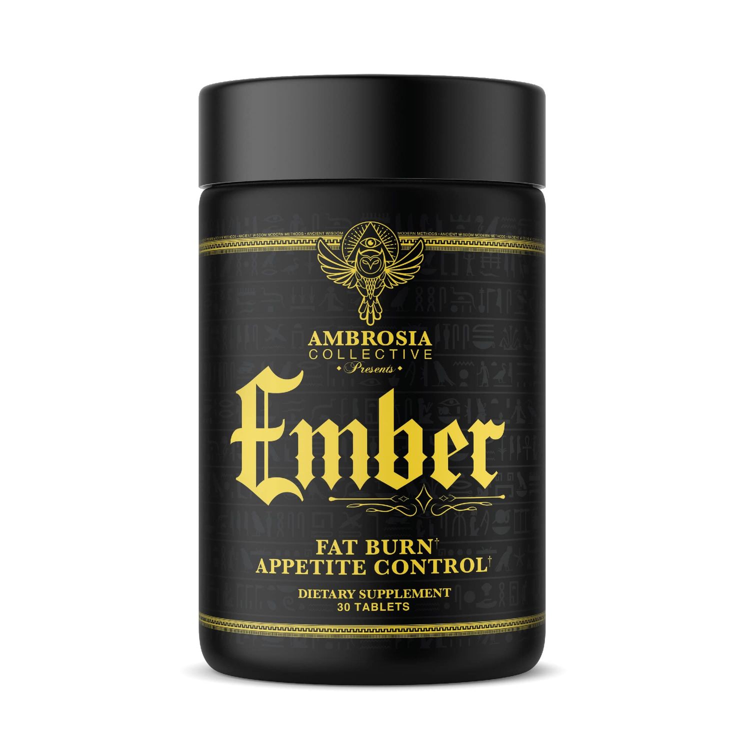 Ambrosia Ember Thermogenic Fat Burner &amp; Appetite Support Supplement Pills for Healthy Weight Management, Appetite Support for Men and Women with CapsiMax, African Mango, and CoQ10