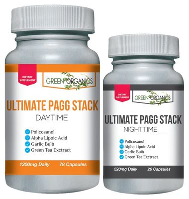 Ultimate PAGG Stack 4 Hour Body by Tim Ferriss - Policosanol, Alpha Lipoic Acid, Green Tea Flavonols, Garlic Extract