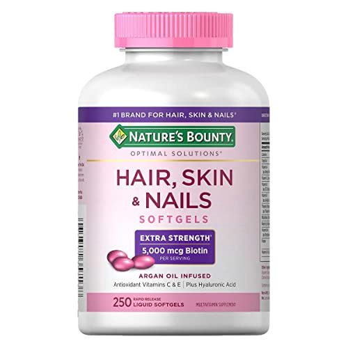 Nature&#39;s Bounty Hair Skin and Nails 5000 mcg of Biotin - 250 Coated Tablets Extra Strength