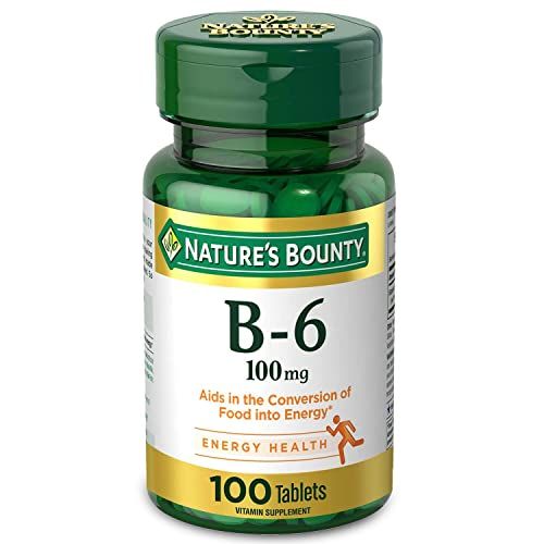 Nature&#39;s Bounty Vitamin B6, Supports Energy Metabolism and Nervous System Health, 100mg, Tablets, 100 Ct