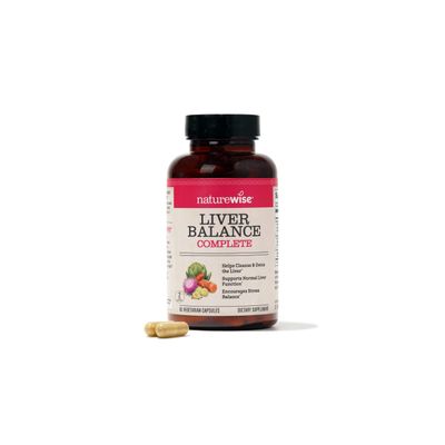 NatureWise Liver Detox Cleanse Supplement (30 Servings) Triple Repair Formula with Milk Thistle, Turmeric, Reishi &amp; Kudzu to Encourage Toxin Removal &amp; Support Normal Function (60 Veg Capsules)