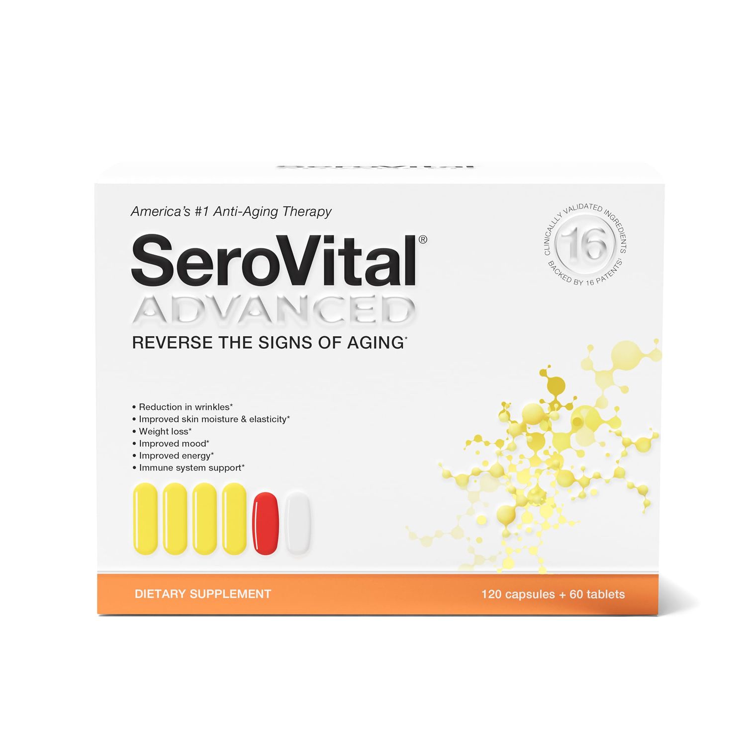 Serovital Advanced for Women - Anti-Aging Supplement for Women - HGH Supplements for Women - Skin Benefits, Energy, and Sleep - 30 Servings