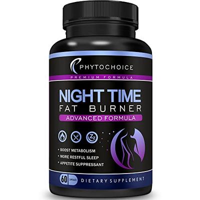 Night Time Weight Loss Pills -Carb Blocker Appetite Suppressant with Melatonin-Fat Burner Diet Pills that Work Fast for Women-Nighttime Metabolism Booster-Overnight Fat Burning Pills-1 Pack