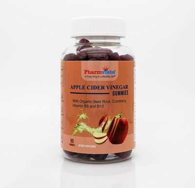 Pharmvista Apple Cider Vinegar Gummies - Energy Metabolism, Digestive Health - Made in USA - 90ct