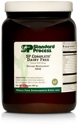 Standard Process SP Complete Dairy Free-Whole Food Nutrition, Immune Support, and Antioxidant Support with Rice Protein, Grapeseed Extract, and Choline - Vegetarian, Dairy Free-32 Ounce, 30 Servings