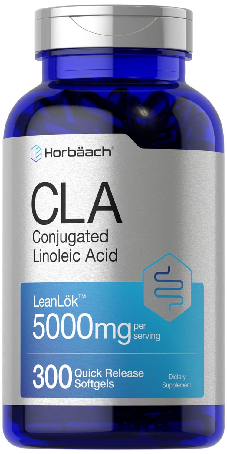 Horbach CLA Supplement | 300 Softgel Pills | Maximum Potency | Conjugated Lineolic Acid from Safflower Oil | Non-GMO, Gluten Free