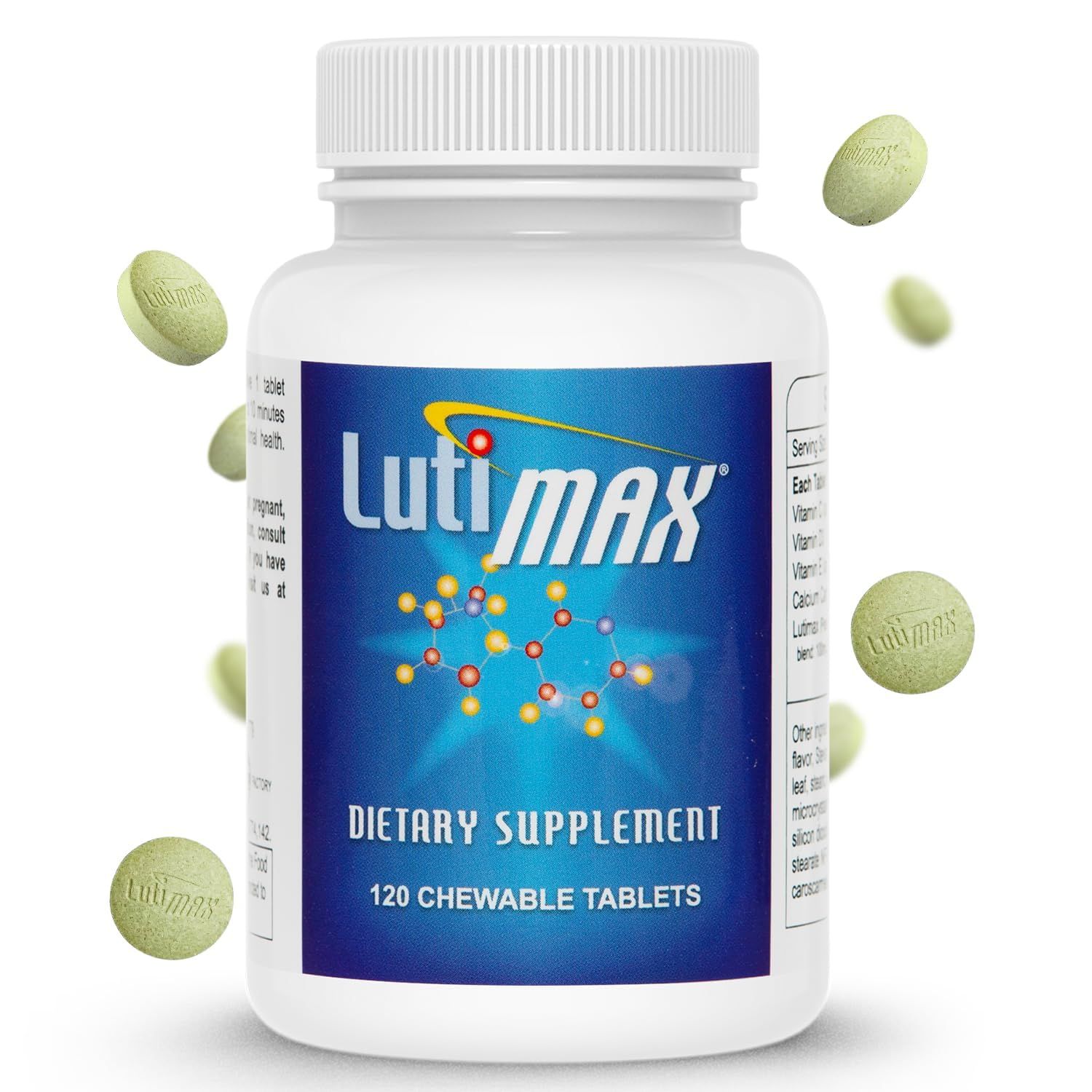 Lutimax Luteolin Complex w/Rutin - Immune Support Brain Supplements - Bioflavonoids w/Vitamin C, D &amp; E for Joint, Muscle, &amp; Dietary Issues - Antioxidants Supplement w/Immune Support - 120 Tablets