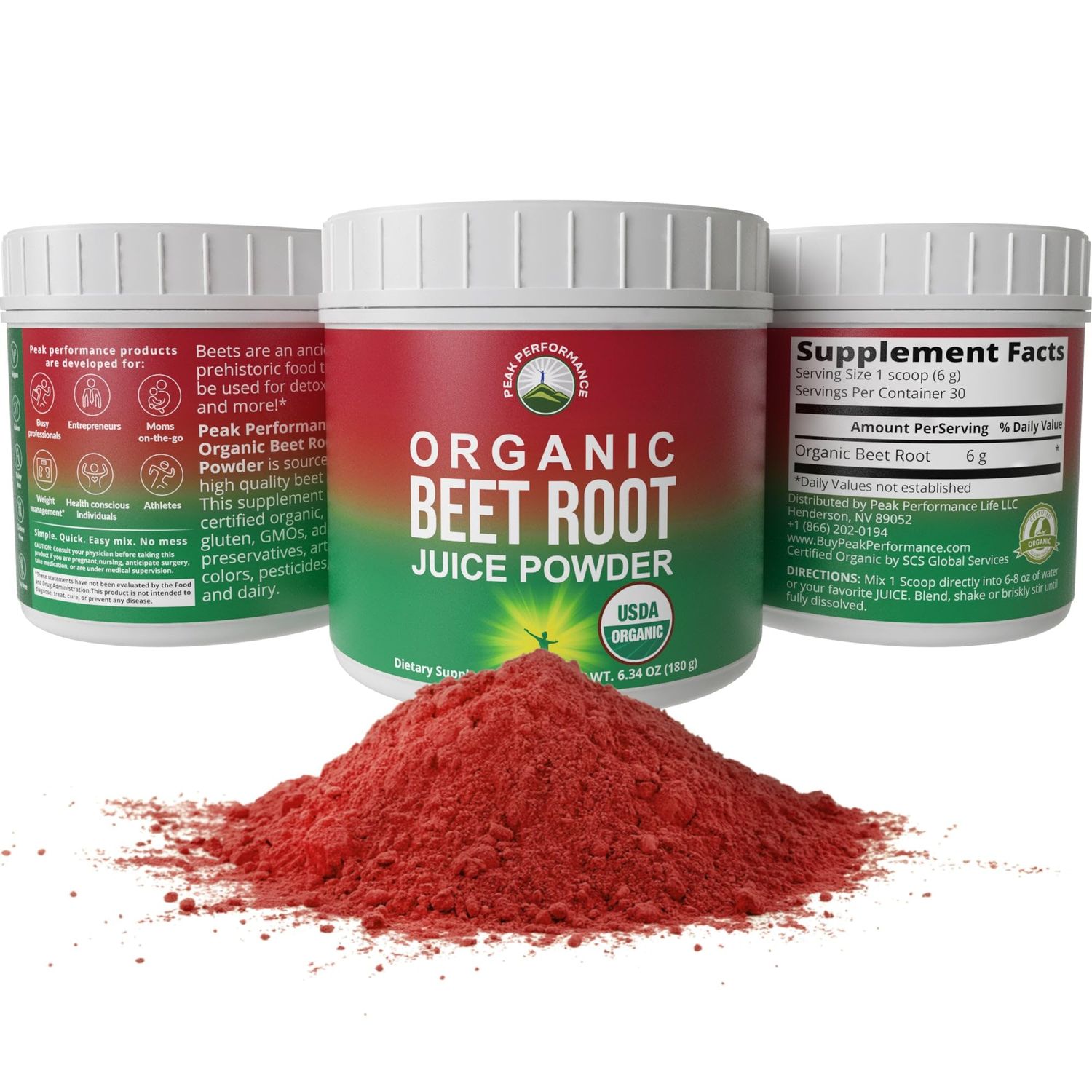 Organic Beet Root Powder - Ultra High Purity Super Food Beets Juice Powder. 100% Pure Nitric Oxide Boosting Beetroot Supplement. Keto, Paleo, Vegan Reds Superfood Rich in Polyphenols