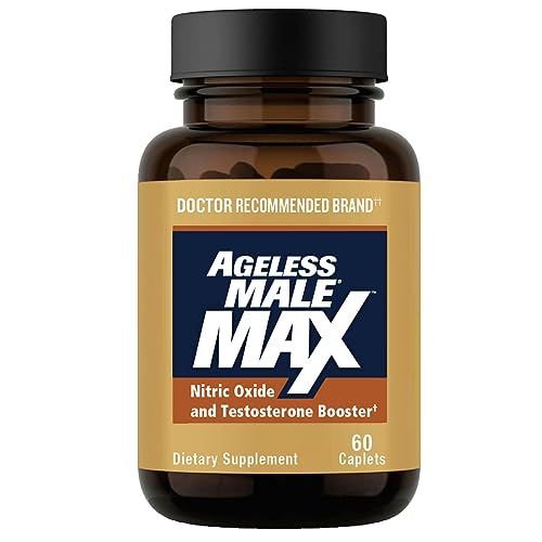 Ageless Male Max Total Testosterone Booster Supplement for Men, 60 Caplets