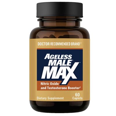 Ageless Male Max Total Testosterone Booster Supplement for Men, 60 Caplets