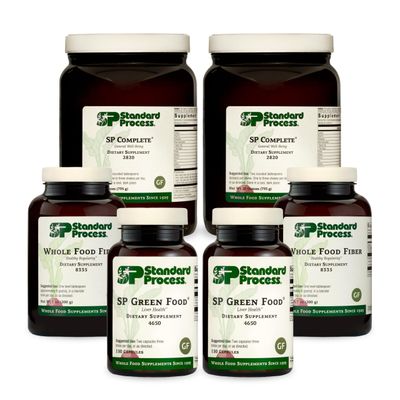Standard Process Purification Kit with SP Complete and Whole Food Fiber - Detox and Liver Support with Milk Thistle, Whey Protein, Fiber, Choline, and Calcium