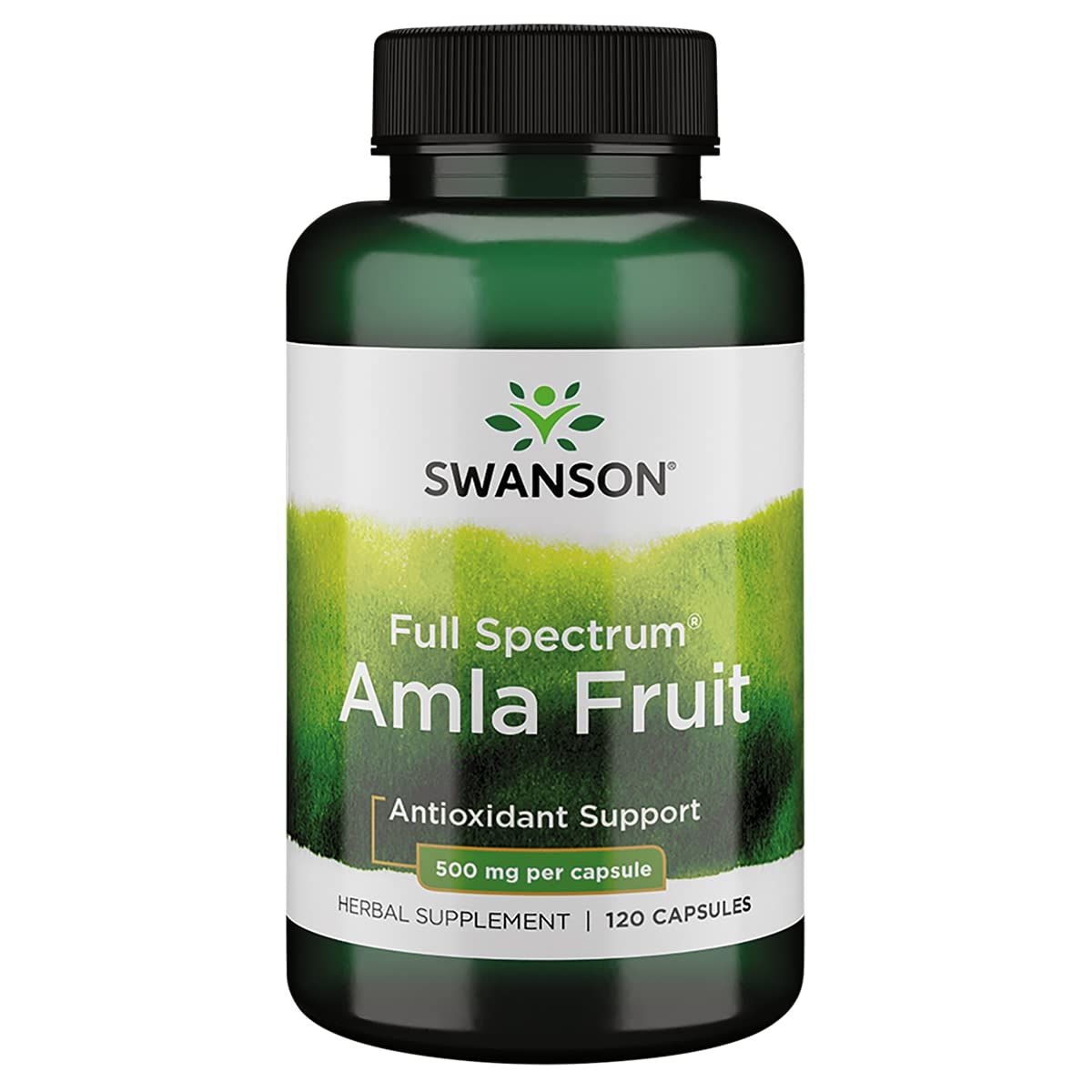 Swanson Full Spectrum Amla Fruit (Indian Gooseberry) Ayurvedic Energy Vitality Antioxidant 500 Milligrams 120 Capsules
