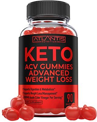 Keto ACV Gummies for Weight Loss - Supports Digestion, Advanced Weight Loss, Detox &amp; Cleansing - Apple Cider Vinegar Keto ACV Gummies Formulated with 1000MG ACV Per Serving - 90 Count (Pack of 1)
