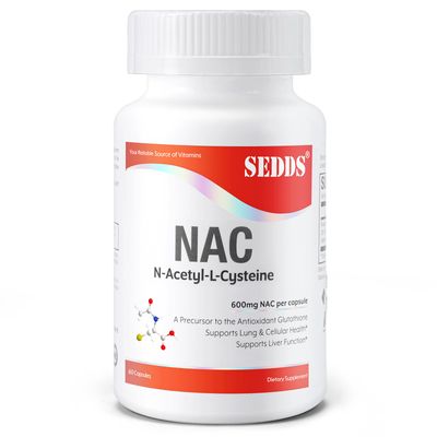 SEDDS Supplements, N-Acetyl Cysteine (NAC) 600mg, 60 Veg Capsules - Non-GMO, Gluten Free