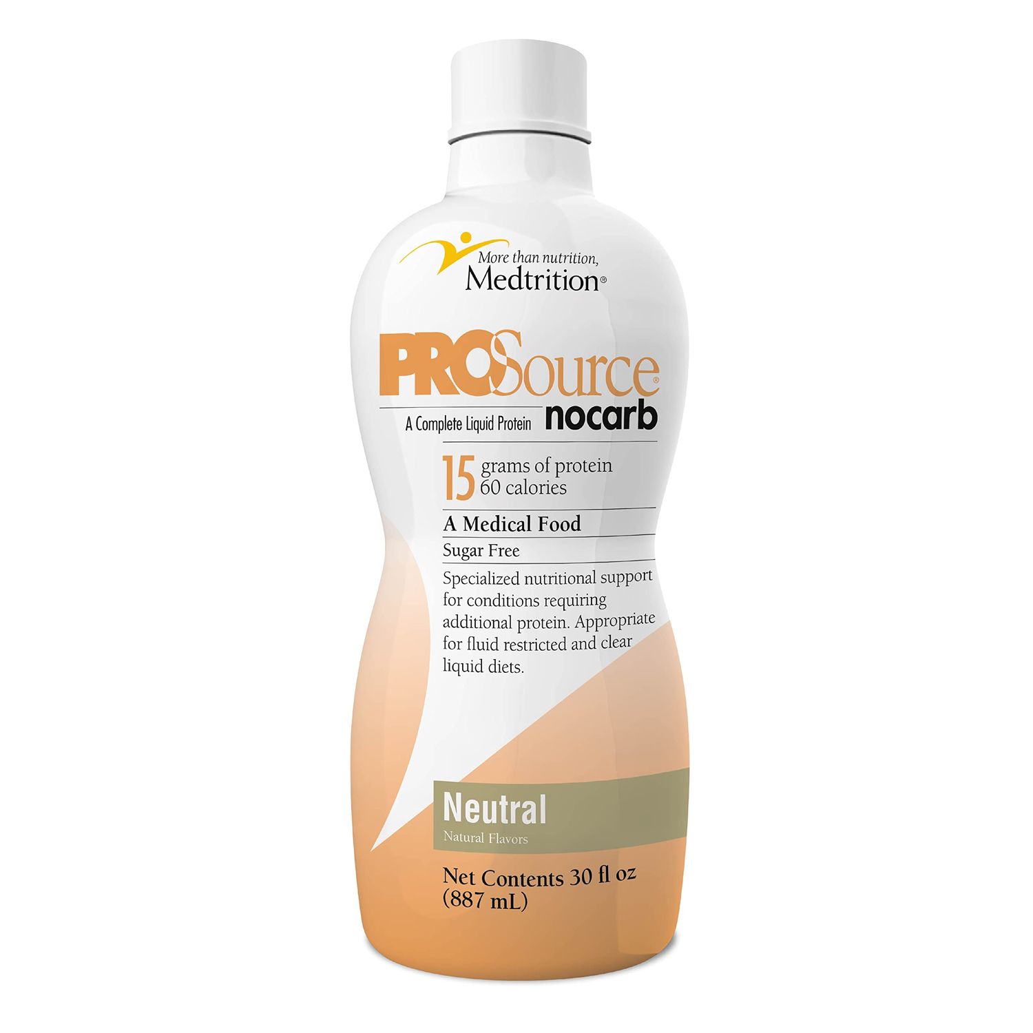 Medtrition Liquid Collagen Peptides Type I, III 15 Grams Protein per Oz. |Prosource NoCarb Neutral 4 Bottles Pack