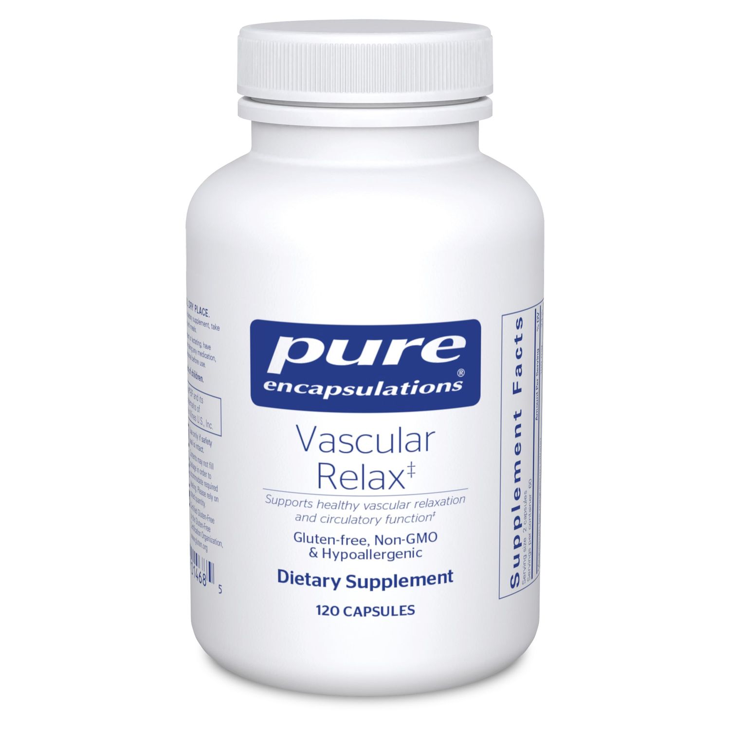 Pure Encapsulations Vascular Relax | Hypoallergenic Combination for Healthy Vascular Relaxation and Overall Circulatory Health | 120 Capsules