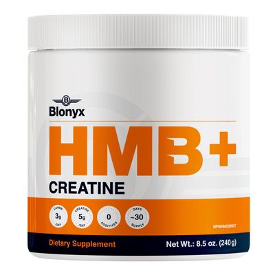 Blonyx HMB + Creatine Supplement - 3g Daily HMB for Enhanced Strength, Power &amp; Recovery, Ideal for High-Intensity Athletes, 30-Day Supply