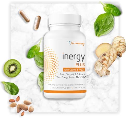 BB Company InergyPLUS | Energy Vitamins for Women, Fatigue, Natural Energy Supplements for Focus | Vitamin B12, Folic Acid, Rhodiola Rosea, Cordyceps, CoQ10, Caffeine Free | Packaging Vary | 60 Ct