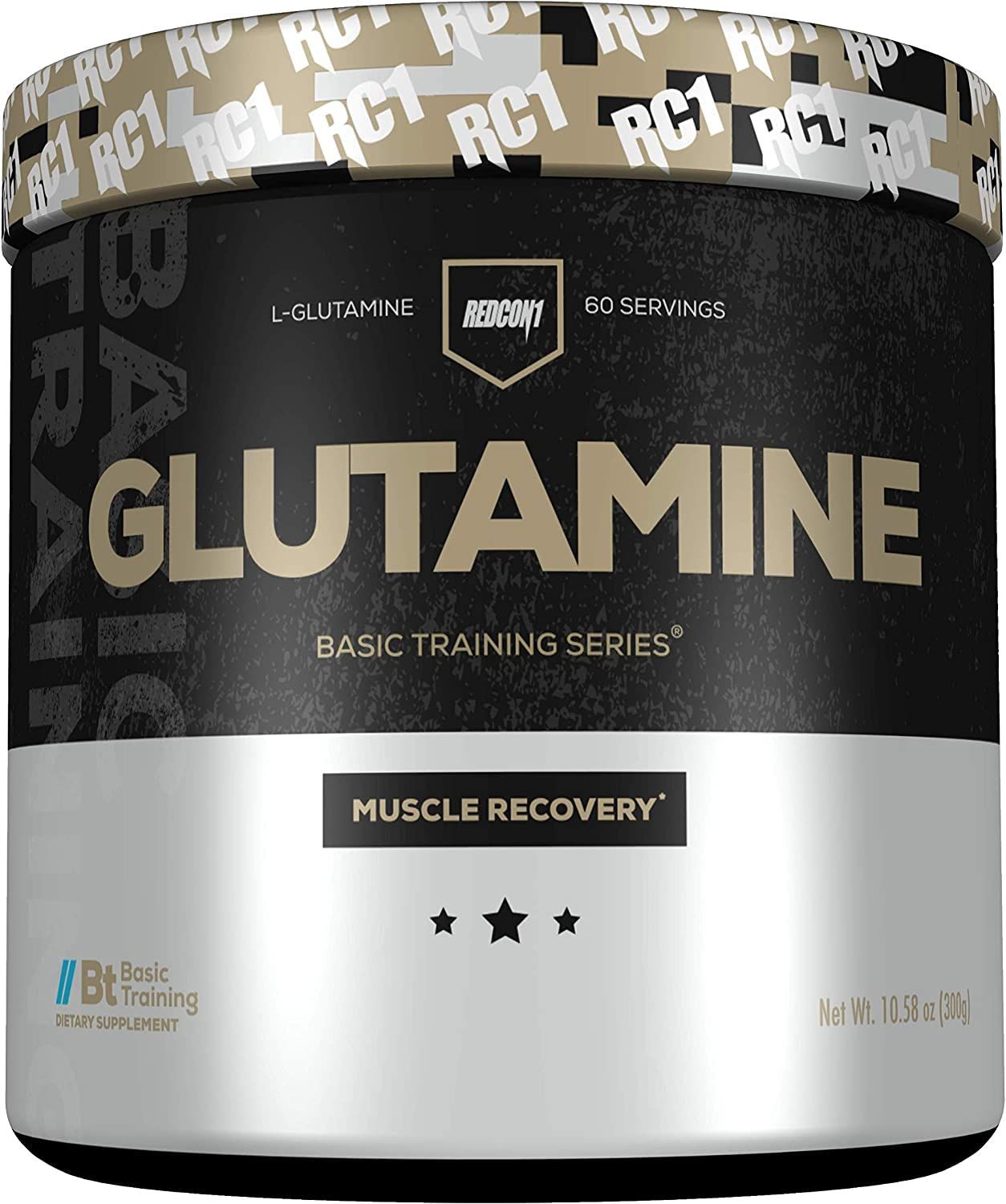 REDCON1 Glutamine - Amino Acid Supplement for Repair + Protein Synthesis - Sugar Free L-Glutamine Powder Supports Muscle Recovery &amp; Immune System (60 Servings)