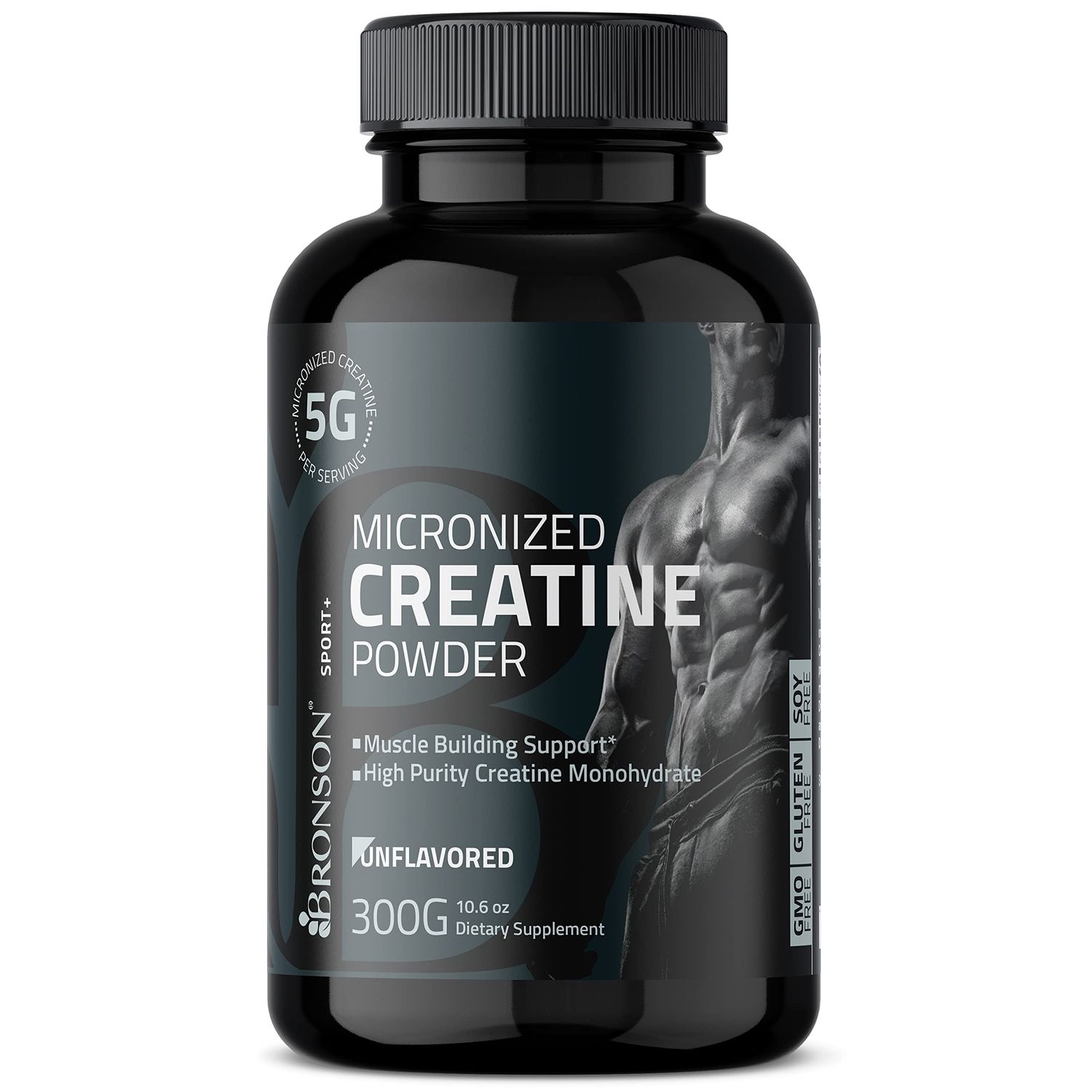 Bronson Micronized Creatine Powder 5g (5000mg) of Creatine Monohydrate Powder per Serving, Unflavored, Keto Friendly, Non-GMO, 300g (60 Servings)