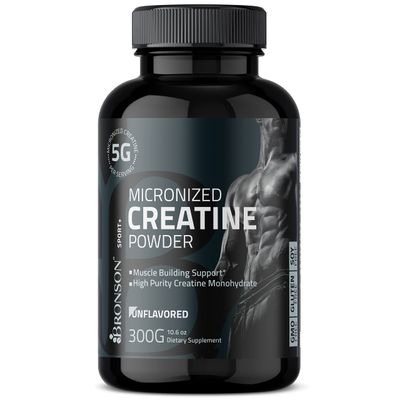 Bronson Micronized Creatine Powder 5g (5000mg) of Creatine Monohydrate Powder per Serving, Unflavored, Keto Friendly, Non-GMO, 300g (60 Servings)