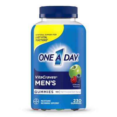 One A Day Mens Multivitamin Gummies, Multivitamin for Men with Vitamin A, C, D, E, Calcium &amp; More To Support Healthy Muscle Function, Gummies, 230 Count