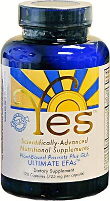 ULTIMATE EFAs Omega 3 6 Parent EFA Fish Oil Alternative, Organic Plant Based, Vegetarian, Burpless, No Fishy Aftertaste (120 Soft Gels) by YES Your Essential Supplements. Made in USA.