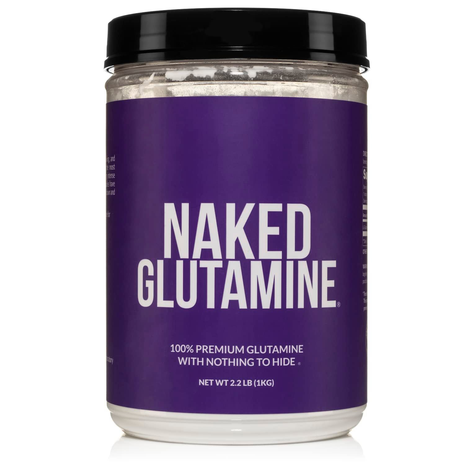 Pure L-Glutamine Made in The USA - 200 Servings - 1,000g, 2.2lb Bulk, Vegan, Non-GMO, Gluten and Soy Free. Minimize Muscle Breakdown &amp; Improve Protein Synthesis. Nothing Artificial