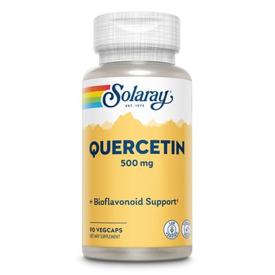 SOLARAY Quercetin 500 mg, Supports Sinus, Respiratory, Immune Function &amp; Normal, Healthy Uric Acid Levels, 90 VegCaps