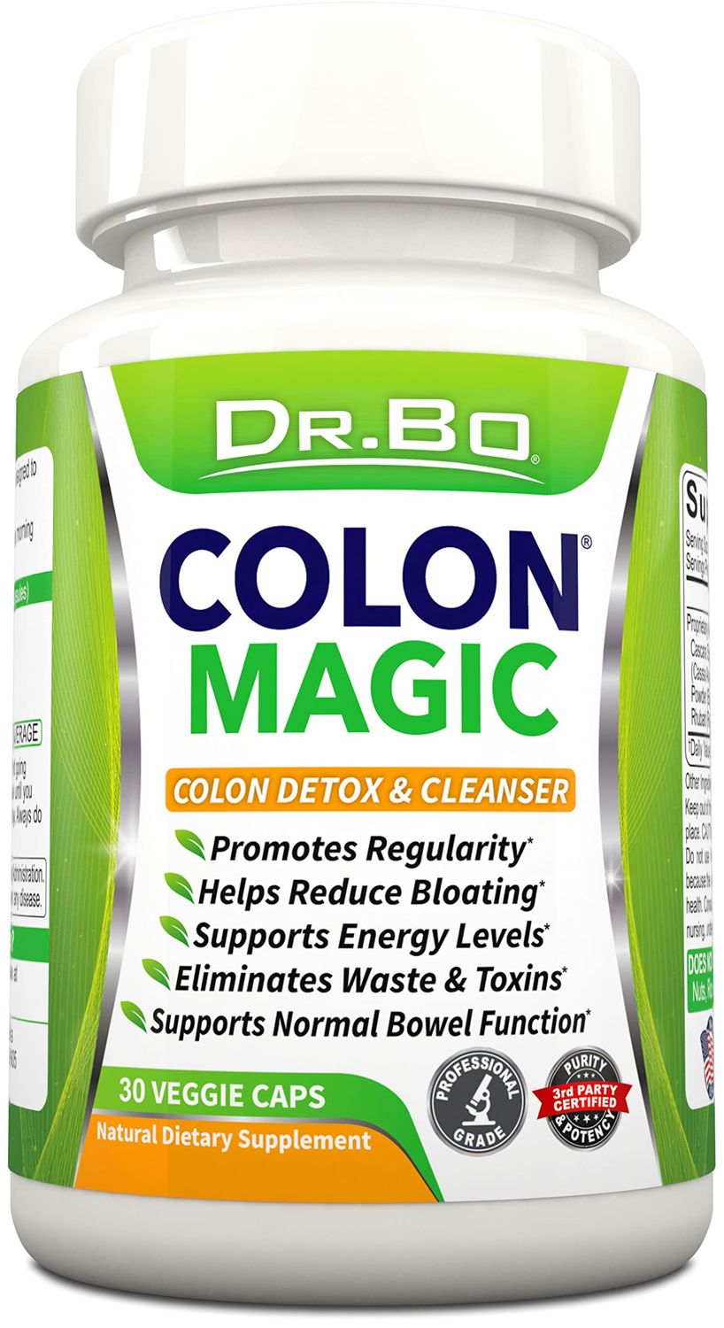 Colon Cleanse Detox Formula - Natural Bowel Cleanser Pills for Intestinal Bloating &amp; Fast Digestive Cleansing - Daily Constipation Relief Supplement Gut, Belly, Stomach - Women Men Herbal Weight Flush