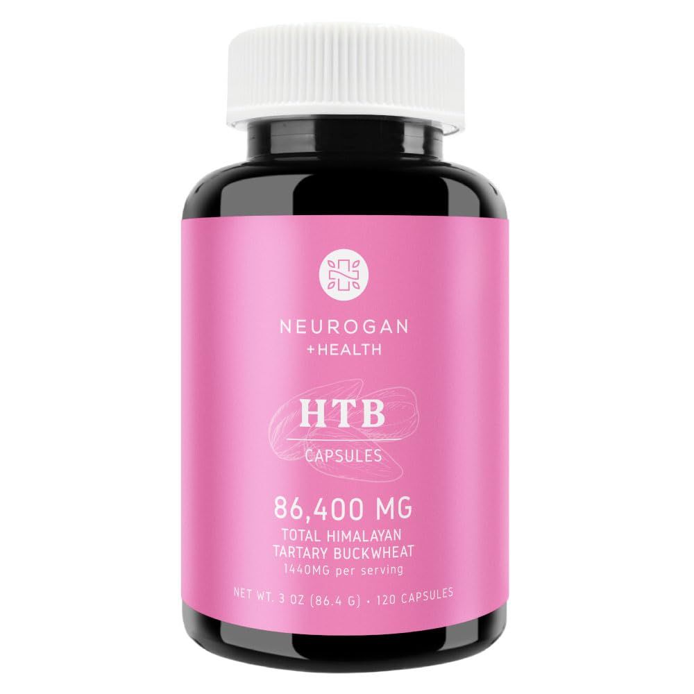 Neurogan Pure &amp; Potent Himalayan Tartary Buckwheat (HTB) Capsules - 720mg, 60 Day Supply - Supports Digestive Wellness* - Gluten-Free, 84,000mg Total HTB - Lab Tested, Made in USA