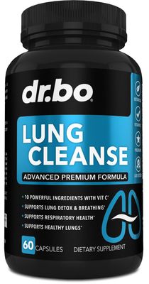 Lung Cleanse Support Supplement - Respiratory Supplements to Quit &amp; Stop Smoking Aids - Herbal Detox for Lungs &amp; Bronchial Health - Smokers Cleanser Breathe Aid for Mucus Clear Relief - 60 Capsules