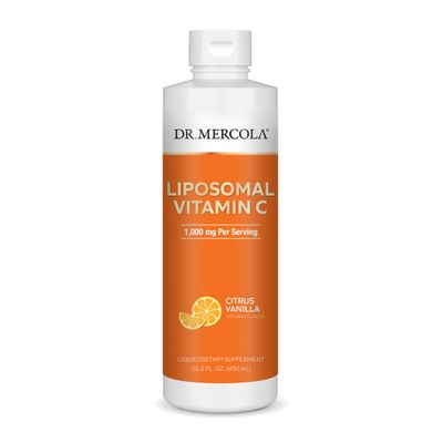 Dr. Mercola Liquid Liposomal Vitamin C, 15.20 Fl. Oz. (450 mL), 30 Servings, Dietary Supplement, Potent Antioxidant and Essential Nutrient, Non-GMO