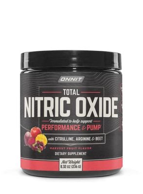 ONNIT Total Nitric Oxide - Caffeine Free Pre Workout Powder w/Beet Root, L Arginine &amp; L Citrulline Malate | Boost Energy &amp; Recovery | Harvest Fruit Flavor