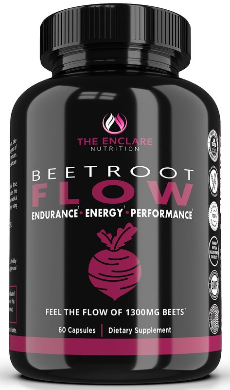 THE ENCLARE NUTRITION Beet Root Capsules 1300mg. Organic Beet Root Powder Supports Nitric Oxide Production, Circulation Supplement, Energy Support Beets for Heart Health, USA Non-GMO, Beetroot Flow