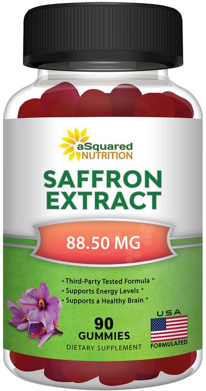 Saffron Gummies - Saffron Extract Supplement - Pure Gummy Supplements Alternative to Capsules, Pills, Powder &amp; Tea