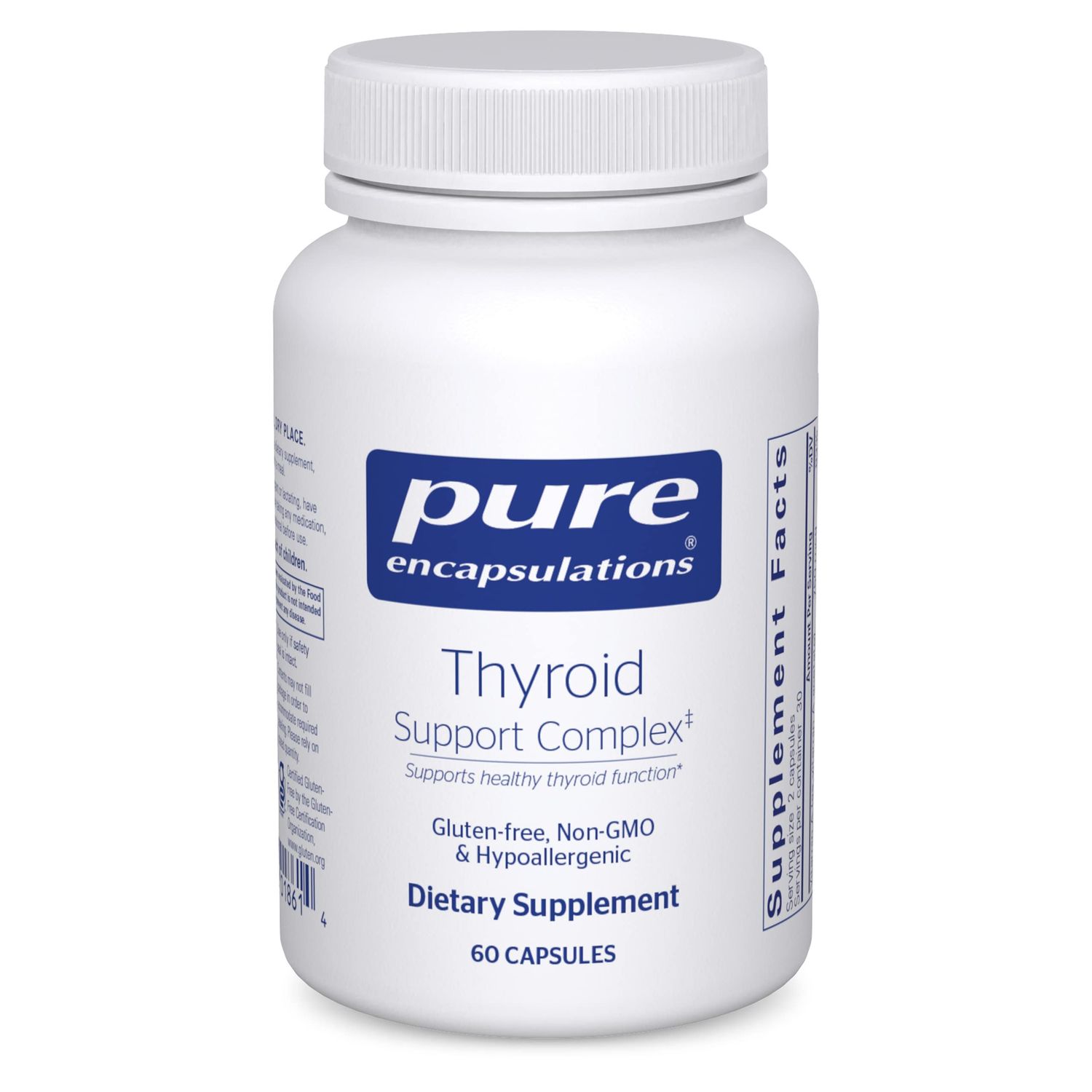 Pure Encapsulations Thyroid Support Complex - Supports Thyroid Health* - Antioxidant Infusion - with Ashwagandha &amp; Iodine - Non-GMO &amp; Vegetarian - 60 Capsules