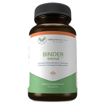 Binder Blend - Toxin Binder Supplement, Detox Capsules for a Healthy Gut - 180 Capsules - 90 Servings - 960mg Activated Charcoal &amp; 480mg Organic Chlorella - Bloating Relief - Bentonite Clay