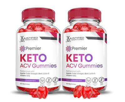 (2 Pack) Premier Keto ACV Gummies Premier Keto Gummies Advanced 1000MG Apple Cider Vinegar Formulated with Pomegranate Beet Juice Powder B12 Vegan Non GMO 120 Gummys