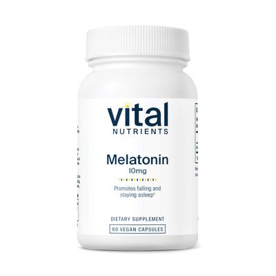 Vital Nutrients Melatonin 10mg | Vegan | Sleep Supplement to Support The Body&#39;s Natural Sleep Cycle* | Gluten, Dairy, Soy Free | 60 Capsules