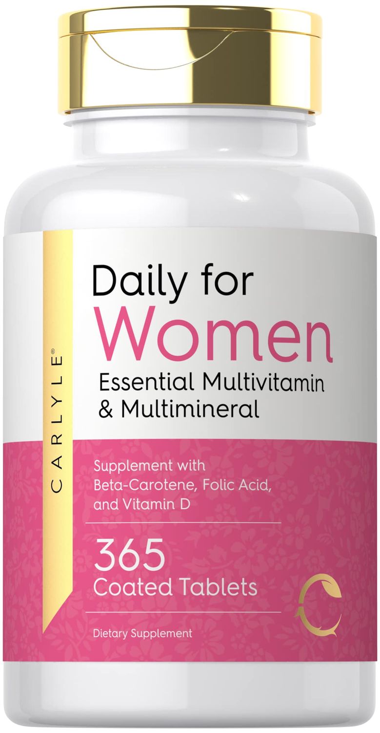 Carlyle Women&#39;s Daily Multivitamin | 365 Tablets | Vitamin and Mineral Supplement | Non-GMO, Gluten Free Pills