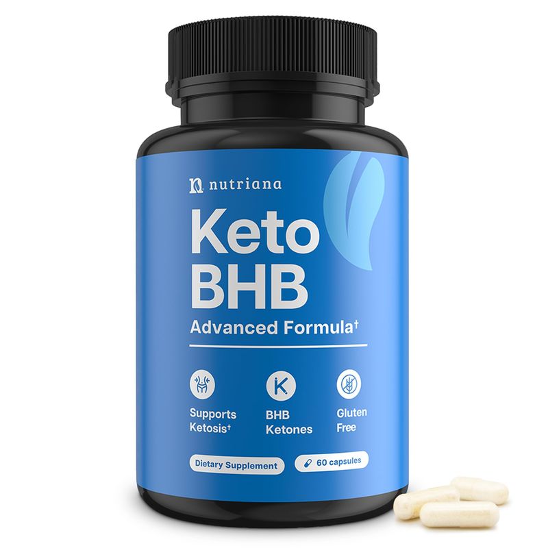 Nutriana Keto BHB Exogenous Ketones for Men &amp; Women - Keto Supplements for Mental Clarity &amp; Focus - Keto Burn - Keto Pills Carb-Free Energy for Muscle &amp; Ketosis Support