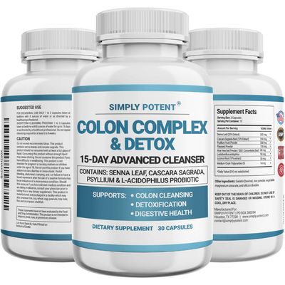 Colon Cleanse, Colon Cleanser &amp; Detox, Colon Health Supplement with Probiotic, Laxatives, MCT Oil &amp; Fibers for Cleansing, Constipation Relief, Digestive Health &amp; Energy, 30 Capsules