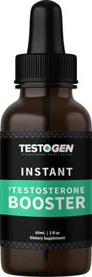 TestoGen Triple-Action Instant Testosterone Booster Drops with Powerful Natural Ingredients, Helps Improve Stamina, Strength and Energy, 60milliliter Bottle