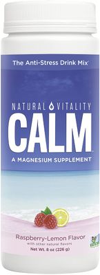 Natural Vitality Calm, Magnesium Supplement, Anti-Stress Drink Mix Powder, Original, Raspberry Lemon - 8 Ounce (Packaging May Vary)