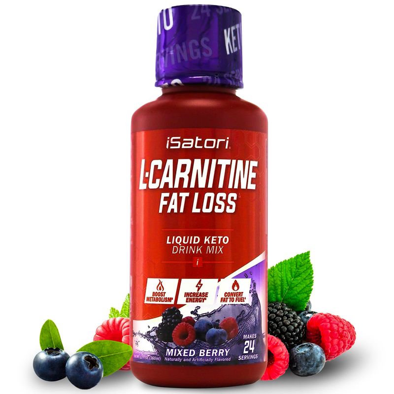 iSatori L-Carnitine 1500, Liquid L-Carnitine with Acetyl L-Carnitine, L-Carnitine L-Tartrate, Stimulant Free Energy, No Calories, Sugar, Gluten, Keto-Friendly, Mixed Berry Flavor (24 Servings)