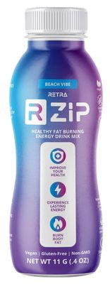 Detox Cleanse Zip 0.4 oz Bottles- Vegan and Gluten Free Energy Drink Mix to Support an Already Healthy Immune System - Beach Vibe Flavor (20 Bottles)