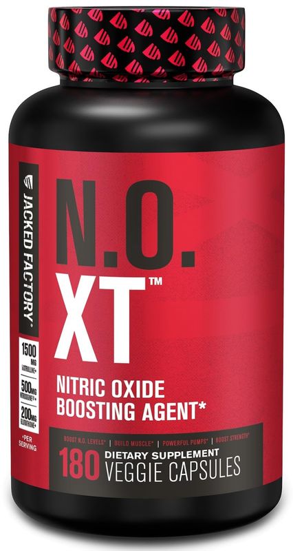 Jacked Factory N.O. XT Nitric Oxide Supplements for Men w/Nitrosigine L Arginine L Citrulline Supplement for Muscle Pumps &amp; Vascularity - Pre Workout Nitric Oxide Booster &amp; Muscle Builder - 180 Caps